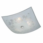 Светильник потолочный тарелка квадрат WC1001T-3WH (белый) 3*60W E27 (1/10)