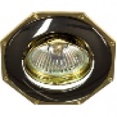 Светильник потолочный 305Т - MR16  50W G5.3 черный-золото 17572(10/100)