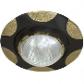 Светильник потолочный 156Т - MR16 G5.3 черный металлик-золото 17770 (10/100)