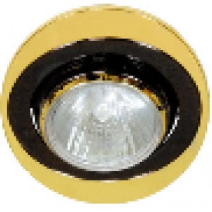 Светильник потолочный 108Т- MR16 G5.3, черный-золото 17702 (10/100)