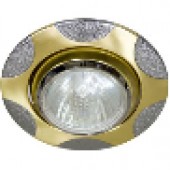 Светильник потолочный 156Т - MR16 G5.3 матовое золото-хром 17769(10/100)