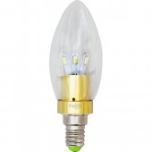 Лампа Feron Свеча 6LED золото (3.5W) 230V/2700/Е14 LB-70