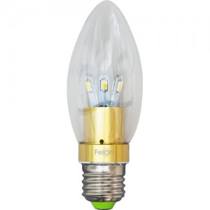 Лампа Feron Свеча 6LED золото (3.5W) 230V/2700/Е27 LB-70