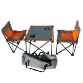 IRG-520 Стол складной с двумя стульями (в сумке) 46*46*40см и 36*36*58см